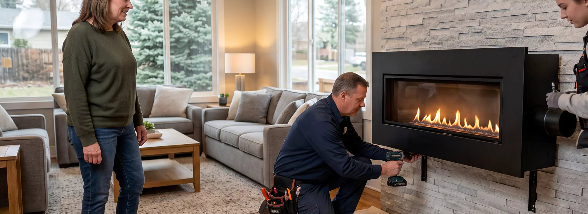 Floating Fireplace Installation Linden, NJ