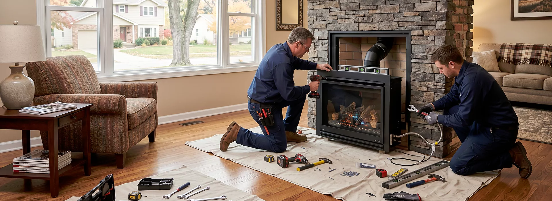 New Fireplace Installation in Linden