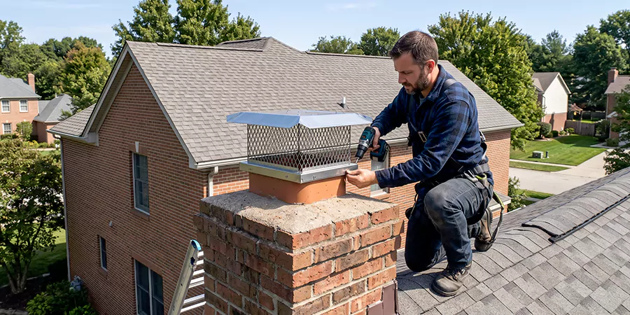 Masonry Chimney Spark Arrestor Installation Linden