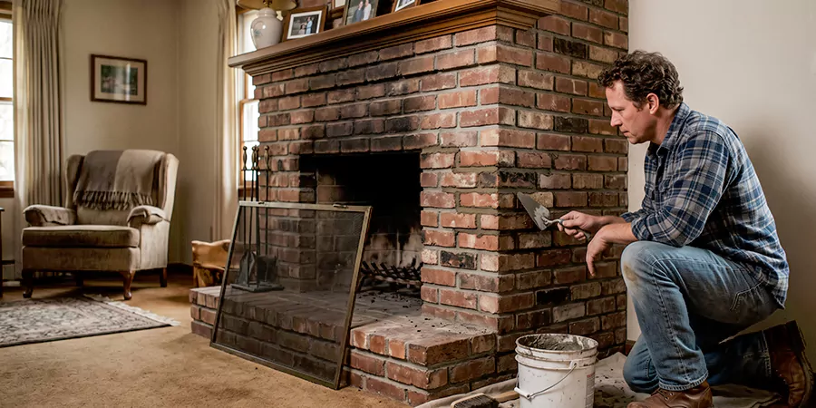 Old Fireplace Safety Repair Linden