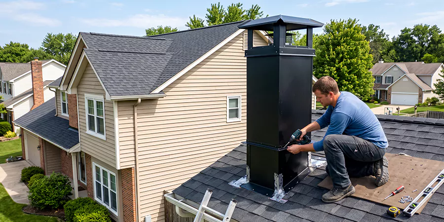 Prefab Chimney Chase Installation Linden