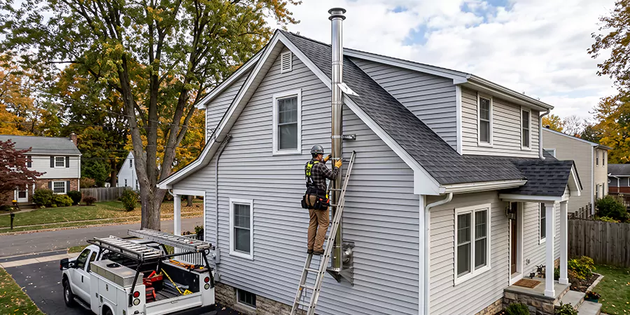 Wood Fireplace Chimney Liner Installation Linden